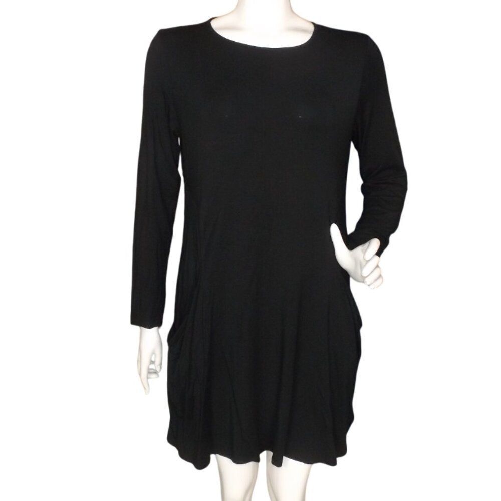 BETABRAND Travel Dress, M, Black, Invisible pocket, Long sleeves, Flowy